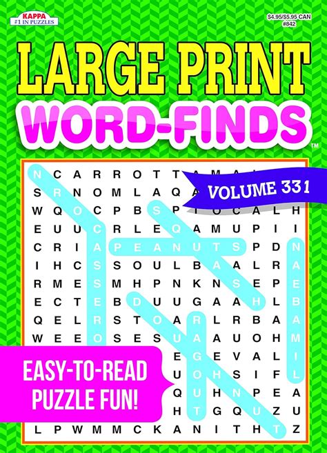 Large Print Word Finds Puzzle Book Word Search Volume 331 Kappa Books