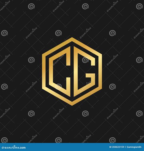 Vector Graphic Initials Letter Cg Logo Design Template Stock Vector