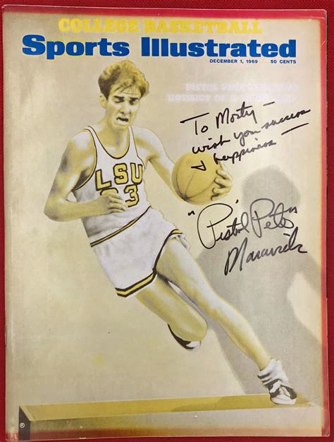 Lot Detail Pistol Pete Maravich Signed And Inscribed December 1 1969