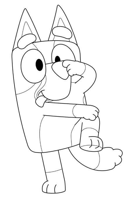 Bingo Heeler From Bluey Coloring Page Free Printable Coloring Pages