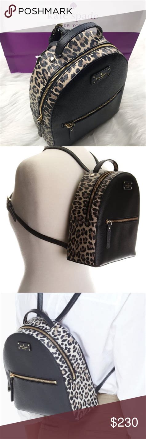 Fashion can't feel like a costume. she said in. NEW Kate Spade Black Leopard Leather Backpack Brand new ...