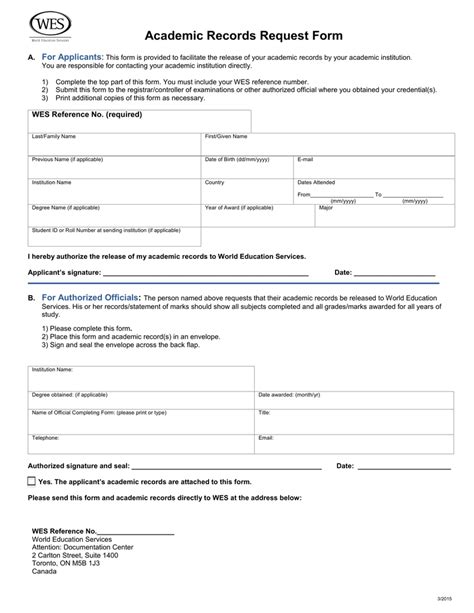 Application form for presention of mate receipt later. Academic Records Request Form