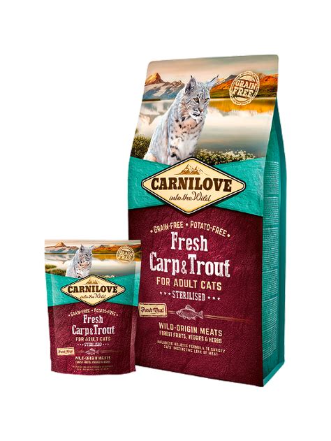 Carnilove has been formulated with respect for the natural origins of dogs. CARNILOVE FRESH CARP & TROUT FOR ADULT CATS GRAIN FREE CAT ...