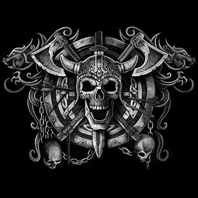 Viking Skull: | Tattoo | Mythology tattoos, Viking tattoos, Nordic tattoo