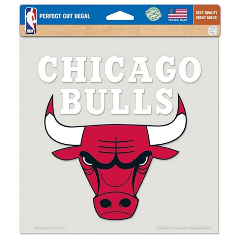Chicago Bulls Full Color Die Cut Decal 8 X 8