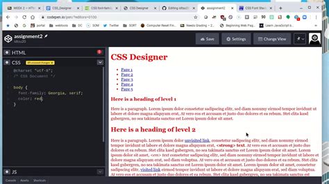 Css Designer Style And Body Youtube