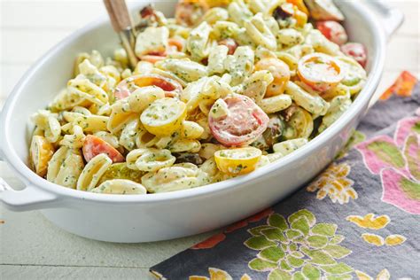 Pasta Salad With Tomatoes Feta And Herbed Mayonnaise — The Mom 100