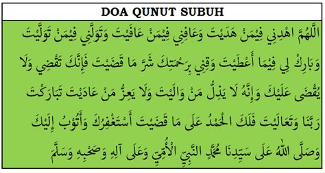 Bacaan Doa Qunut Sholat Subuh Dan Artinya Karnaid