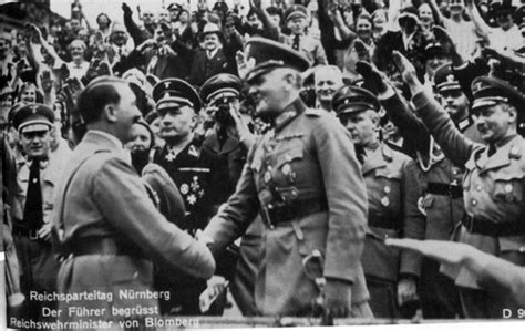 Adolf Hitler Hitler And His Generals Military Conferences 1942 1945 - Hitler Archive | Adolf Hitler greets Werner von Blomberg at the 1934