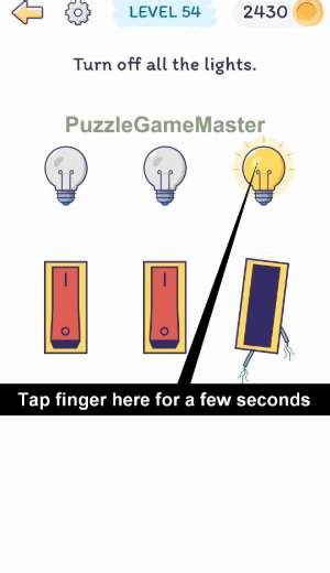 Smart Brain Level 54 Turn Off All The Lights Answer Puzzle Game Master