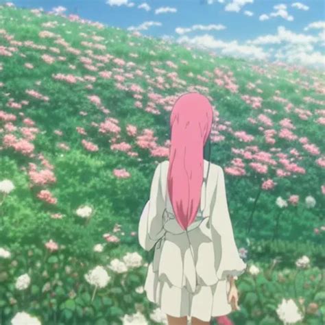 The Back View Of An Anime Girl With Medium And Long Stable Diffusion