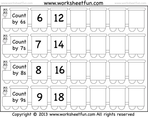 Skip Counting By 6 7 8 And 9 Worksheet Free Printable Worksheets