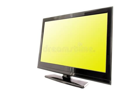Tv With Yellow Screen Stock Image Image Of Flat Color 174230467