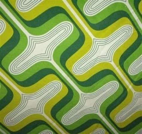 70s Vintage Wild Wall Art Decor Bold Green Retro Craft Cotton