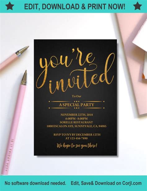 Youre Invited Template Youre Invited Etsy