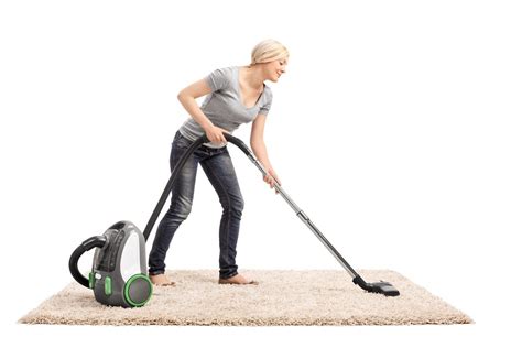Woman Vacuuming Dependable Vacuums Plus