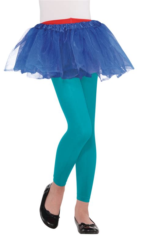 Child Footless Tights Turquoise Party City