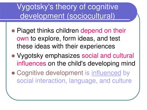 Ppt Vygotskys Theory Of Cognitive Development Sociocultural