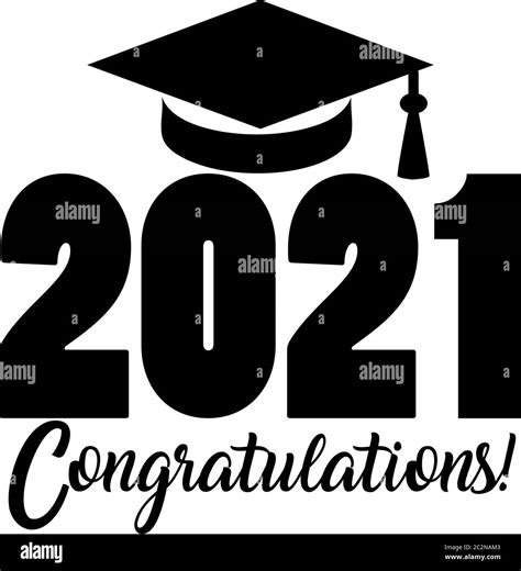 Congratulations Class Of 2021 With Cap Stock Photo Alamy
