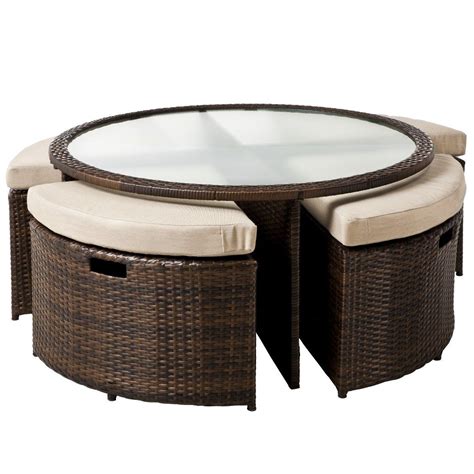 Dreamline outdoor furniture garden patio seating set 1+2 2 chairs and table set balcony furniture coffee table set (dark grey) regular price rs. Threshold™ Rolston 5-Piece Wicker Patio Coffee T ...