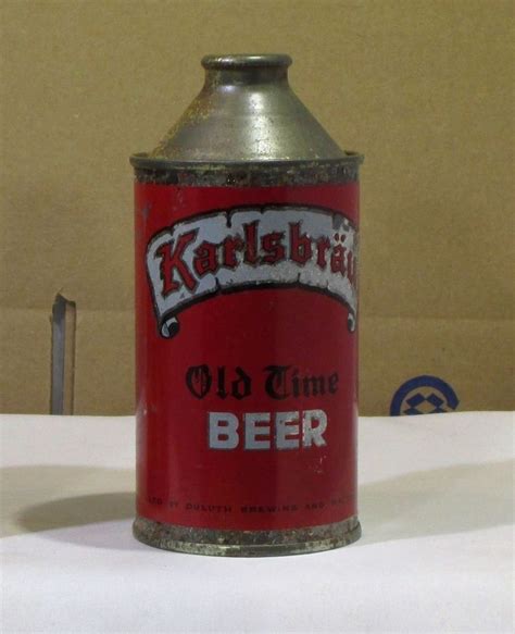 Karlsbrau Vintage Cone Top Beer Can Minnesota Canning Beer Can Old