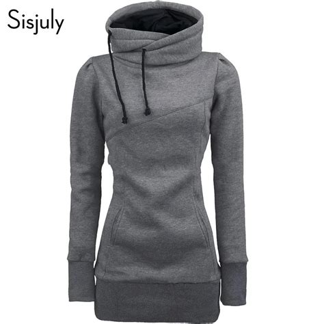 Sisjuly Women Hoodie Sweatshirt Solid Hooded Long Sleeve Pullover