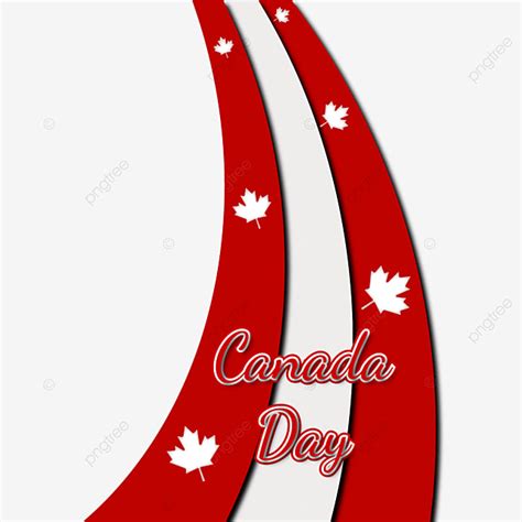 Canada Day Celebration With Red And White Colored Road Maple Design On