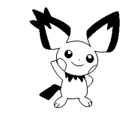 Pokemon coloring pages collection in excellent quality for kids and adults. Pichu Greeting Us Coloring Page : Color Luna