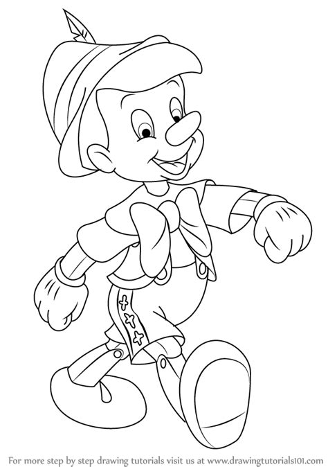 How To Draw Pinocchio Step 21 Disney Character Drawin