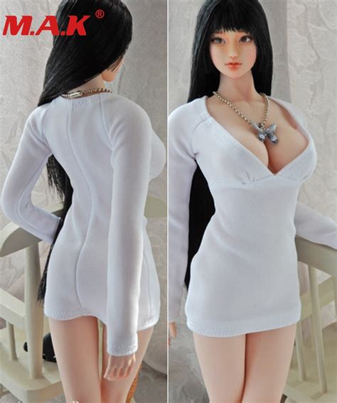 16 Scale Female Girl Woman Sexy White Dress Model For 12 Inches Ph Ud