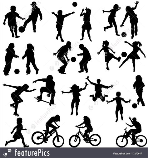 Person outline body outline human body drawing. Silhouettes And Outlines: Children Silhouettes - Stock ...