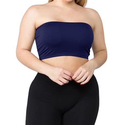 Lavra Womens Strapless Bralette Non Padded Plus Size Bandeau Seamless Tube Top