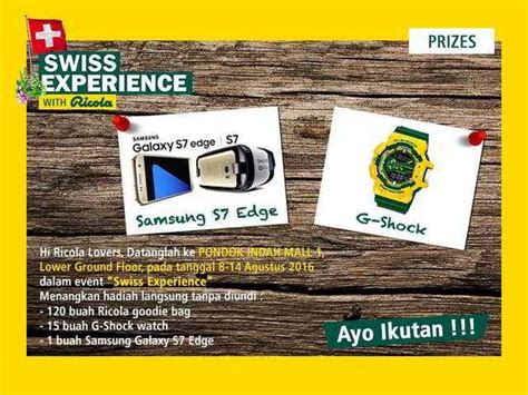 Base th 9 anti 3 bintang : Event Swiss Experience with Ricola Berhadiah Samsung S7 ...