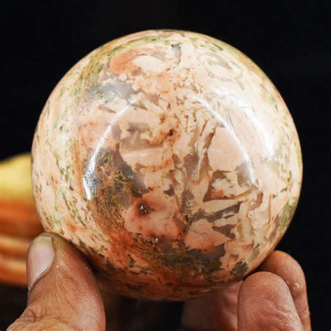 Amazing Indian Opal Hand Carved Crystal Healing Sphere