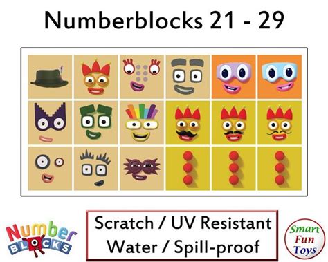 Numberblocks 0 100 Face And Body Stickers Waterproof Etsy Canada