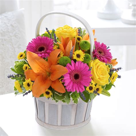Nothing Shows The Summer More Than This Vibrant Basket Arrangement