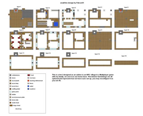 Minecraft Medieval Castle Blueprints Layer By Layer Castle Blueprint