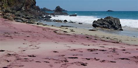 Canadas Secret Beach With Purple Sand