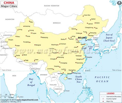 Cities In China Map Major Cities In China