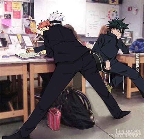 Rinjujutsu Kaisen Hype On Twitter Gojou Doing Teacher Things While Helping Itadori Anime