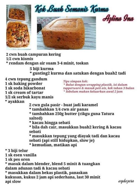 Kompilasi resepi azlina ina biskut, kek, kuih dan masakan kampung dari fb. Pin on Biskut