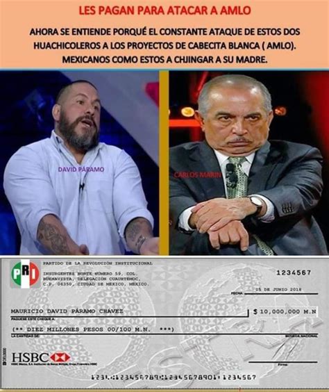 Deseo pronta y completa recuperación a david paramo. Imagen muestra un cheque por 10 millones de pesos que el ...