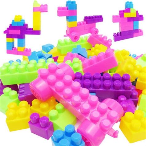 46pcs Colorful Plastic Building Blocks Bricks Child Kids Educational