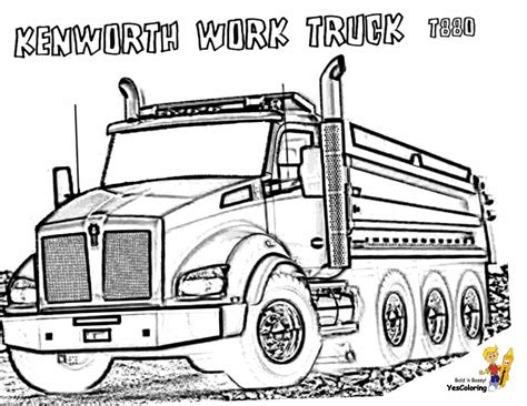 Dirty Dump Truck Coloring Pages | Dump Trucks | Free | Construction