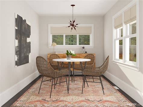 Small Dining Room With Big Mid Century Modern Style Mid