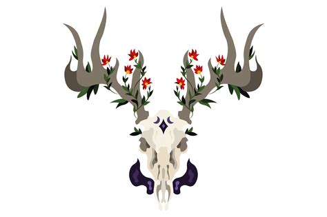 Pagan Deer Skull Svg Cut File By Creative Fabrica Crafts · Creative Fabrica