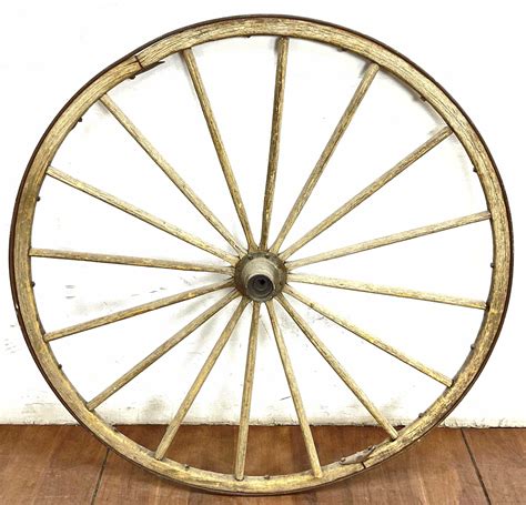 Lot Wooden Wagon Wheel Yard Art