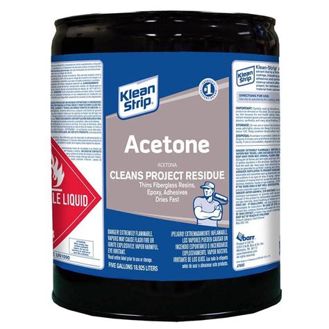 Klean Strip 5 Gal Acetone Solvent Cac18 The Home Depot