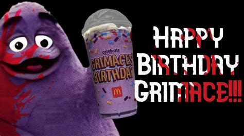 Happy Birthday Grimace Grimace Shake Youtube