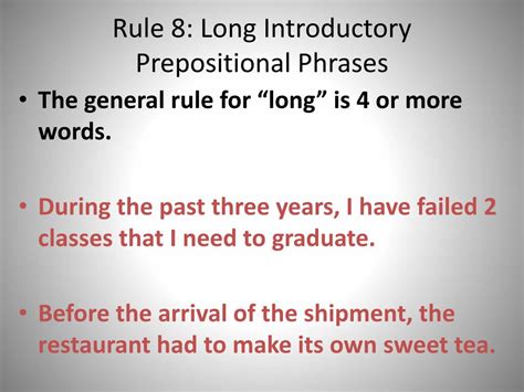 • introductory words of clauses often, prepositions can be used as introductory words of clauses, not as prepositional phrases. PPT - Rule 5: Parenthetical Expressions PowerPoint ...